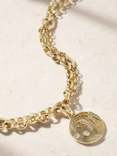 Foundrae Infinite Gratitude + Festoon 18-karat Gold Diamond Necklace | Thumbnail 1