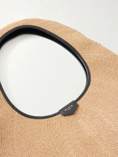 Alaïa Leather-trimmed Paper Straw Shoulder Bag | Thumbnail 5 Alaïa Leather-trimmed Paper Straw Shoulder Bag | Thumbnail 5
