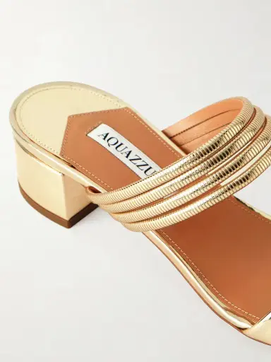 Aquazzura Collier 35 Embellished Metallic Leather Mule | Thumbnail 5 Aquazzura Collier 35 Embellished Metallic Leather Mule | Thumbnail 5