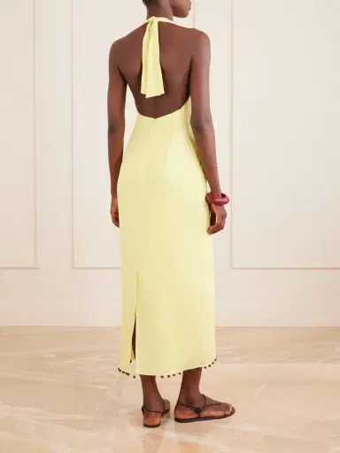 Cala de la Cruz Orly Embellished Cutout Linen Maxi Dress | Thumbnail 3