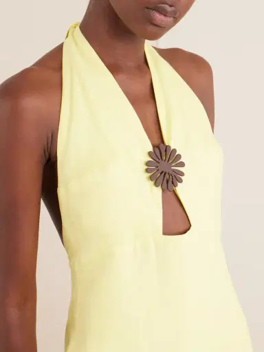 Cala de la Cruz Orly Embellished Cutout Linen Maxi Dress | Thumbnail 4