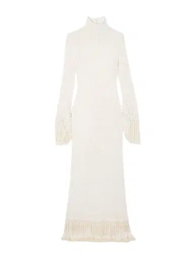 Taller Marmo New Mexico Fringed Open-knit Cotton Gown | Thumbnail 1