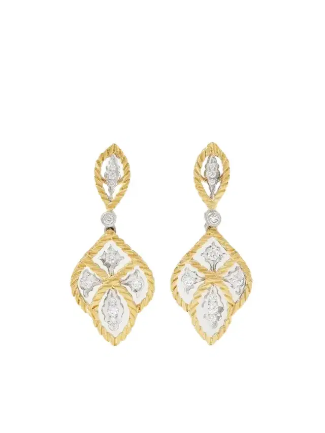 Étoilée 18-karat Yellow And White Gold Diamond Earrings