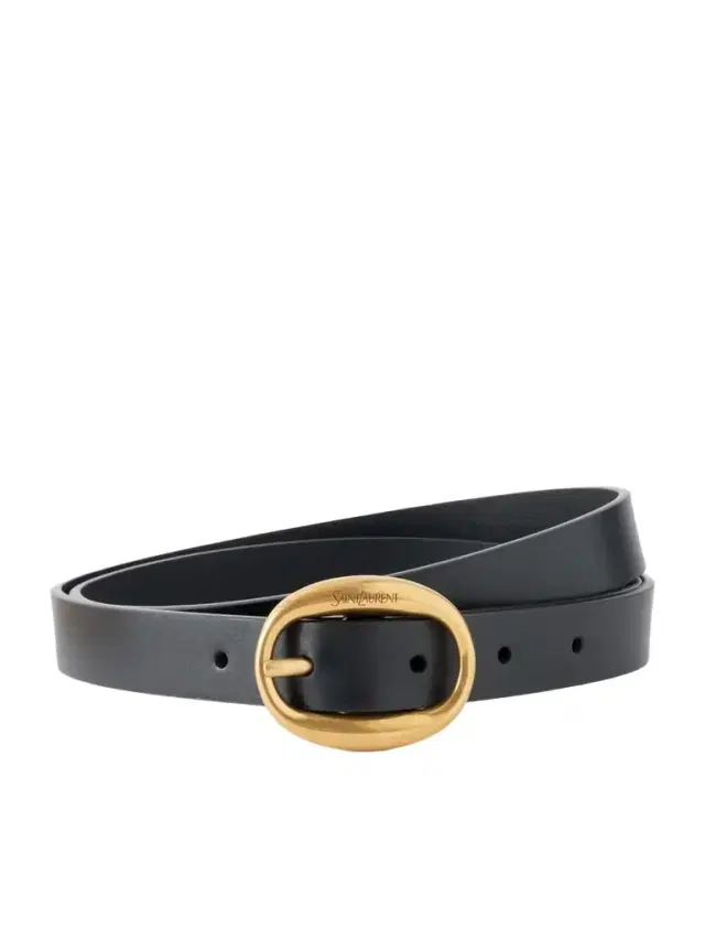 Logo-engraved Leather Belt
