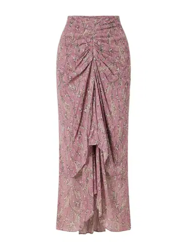 Veronica Beard Sira Ruffled Floral-print Metallic Maxi Skirt | Thumbnail 1