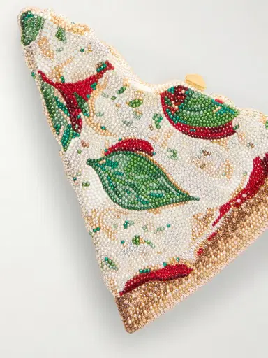 Judith Leiber Couture Pizza Crystal-embellished Gold-tone Clutch | Thumbnail 5