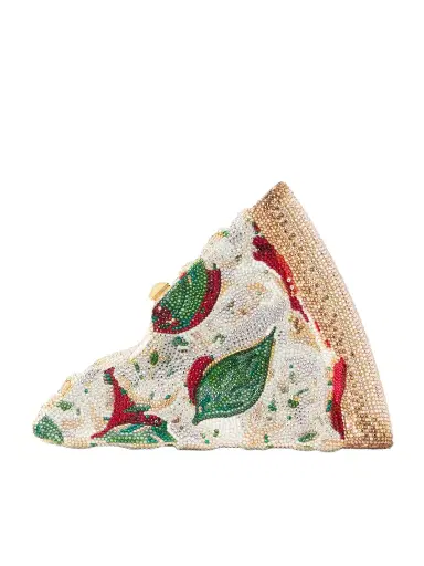 Judith Leiber Couture Pizza Crystal-embellished Gold-tone Clutch | Thumbnail 1