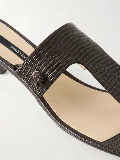 CHRISTEN Edge T-strap 35 Lizard-effect Leather Sandals | Thumbnail 5 CHRISTEN Edge T-strap 35 Lizard-effect Leather Sandals | Thumbnail 5