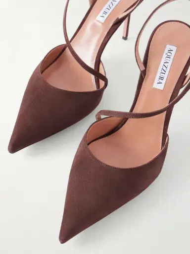 Aquazzura Dynasty 85 Suede Pump | Thumbnail 5