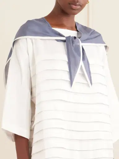 Les Vacances D’Irina Sailor Cotton-voile Triangle Scarf | Thumbnail 2 Les Vacances D’Irina Sailor Cotton-voile Triangle Scarf | Thumbnail 2