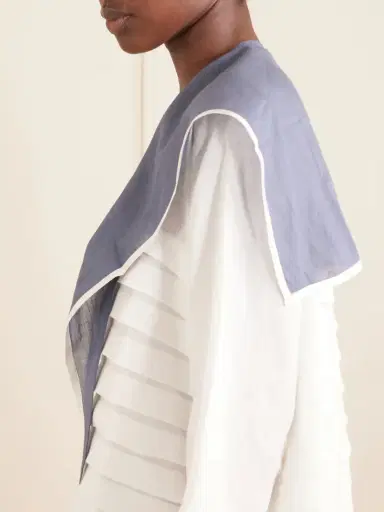 Les Vacances D’Irina Sailor Cotton-voile Triangle Scarf | Thumbnail 3 Les Vacances D’Irina Sailor Cotton-voile Triangle Scarf | Thumbnail 3