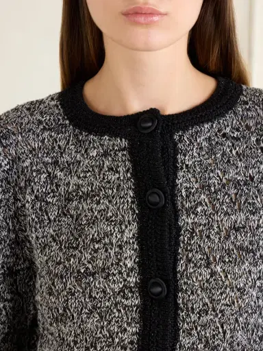 Valentino Garavani Embellished Knitted Linen Cardigan | Thumbnail 4