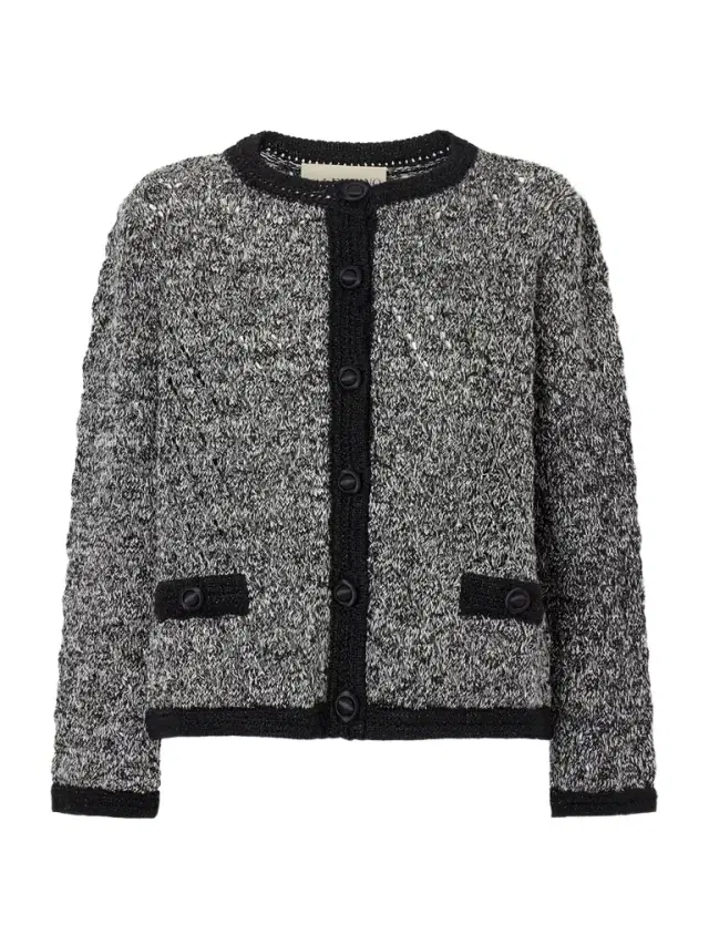Valentino Garavani Embellished Knitted Linen Cardigan