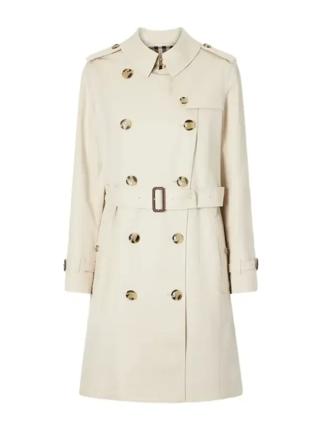 Kensington Double-breasted Belted Cotton-gabardine Trench Coat