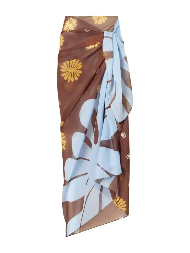 Luana Floral-print Voile Pareo