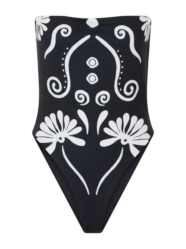 Lore Strapless Floral-print Swimsuit