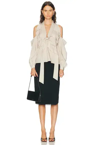 Acne Studios Senny Fluid Lyocell Blouse | Thumbnail 4 Acne Studios Senny Fluid Lyocell Blouse | Thumbnail 4