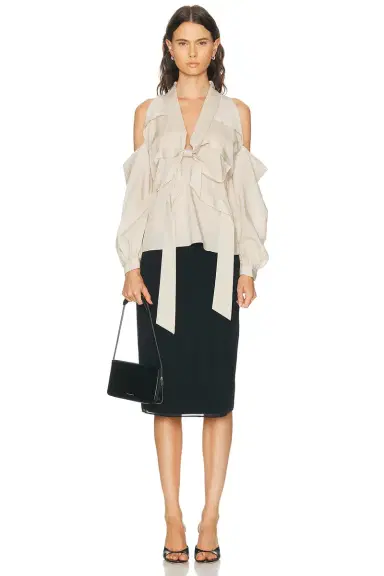 Acne Studios Senny Fluid Lyocell Blouse | Thumbnail 8 Acne Studios Senny Fluid Lyocell Blouse | Thumbnail 8