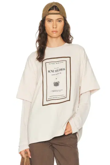 Acne Studios Edra Double Book Cover T-Shirt | Thumbnail 5 Acne Studios Edra Double Book Cover T-Shirt | Thumbnail 5