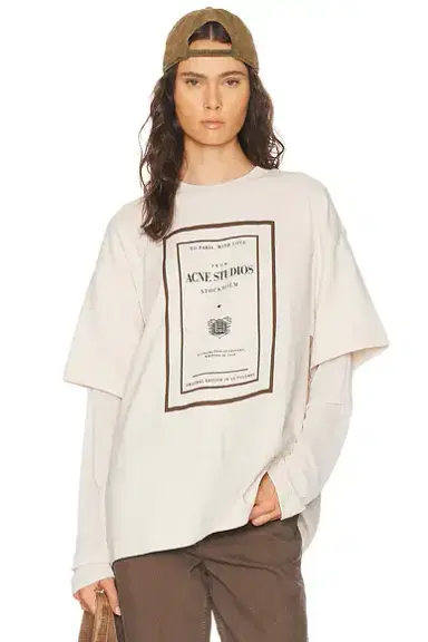 Acne Studios Edra Double Book Cover T-Shirt | Thumbnail 1 Acne Studios Edra Double Book Cover T-Shirt | Thumbnail 1
