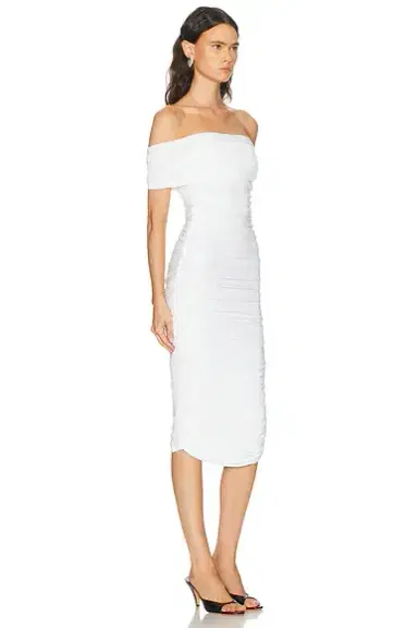 Norma Kamali Sleeveless Cowl Neck Side Shirred Dress | Thumbnail 2 Norma Kamali Sleeveless Cowl Neck Side Shirred Dress | Thumbnail 2