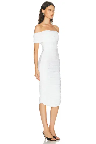 Norma Kamali Sleeveless Cowl Neck Side Shirred Dress | Thumbnail 5 Norma Kamali Sleeveless Cowl Neck Side Shirred Dress | Thumbnail 5