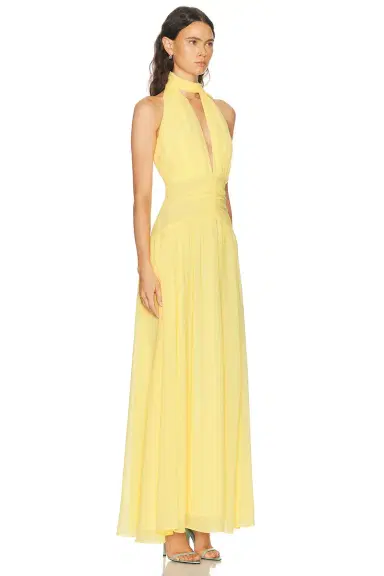 NICHOLAS Arella Deep Plunge Halter Maxi Dress | Thumbnail 5 NICHOLAS Arella Deep Plunge Halter Maxi Dress | Thumbnail 5