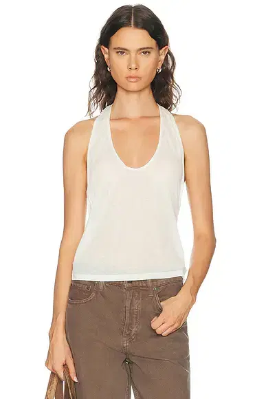 EB Denim Valley Sheer Racer Tank Top