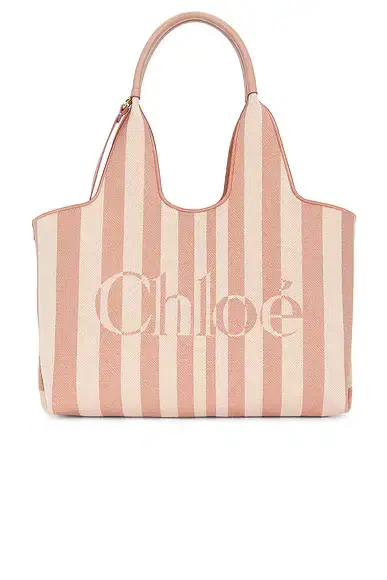 Chloe Striped Tote Bag