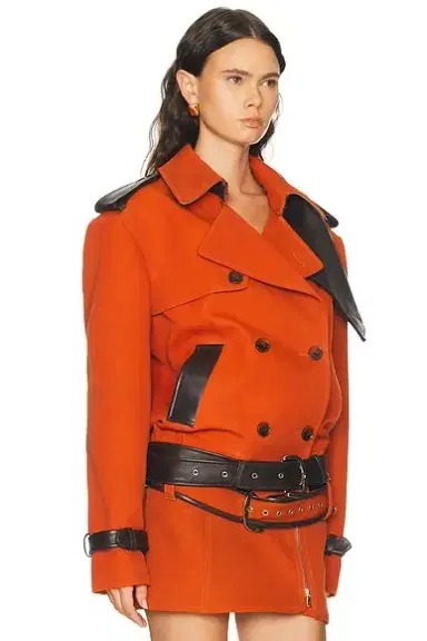 LaQuan Smith Double Breasted Cropped Coat | Thumbnail 2 LaQuan Smith Double Breasted Cropped Coat | Thumbnail 2
