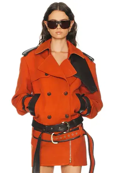 LaQuan Smith Double Breasted Cropped Coat | Thumbnail 1 LaQuan Smith Double Breasted Cropped Coat | Thumbnail 1
