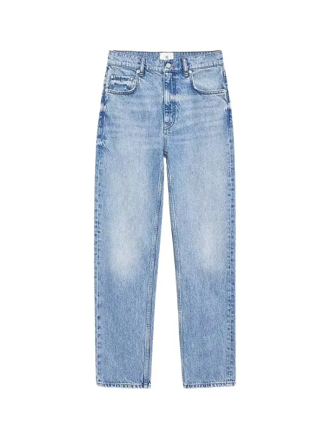 ANINE BING Women's Kate Cotton Straight-Leg Jeans - Vintage Blue