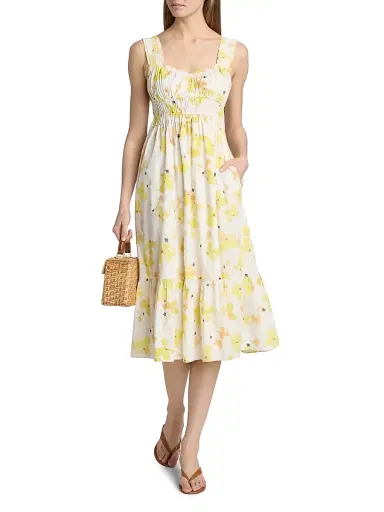RAILS Women's Rafaella Floral Cotton Midi-Dress - Tossed Daffodils - Size XL | Thumbnail 2