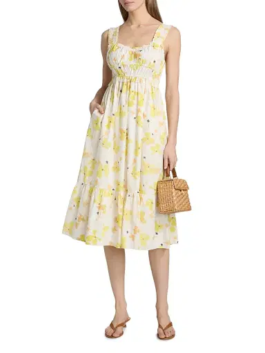 RAILS Women's Rafaella Floral Cotton Midi-Dress - Tossed Daffodils - Size XL | Thumbnail 3