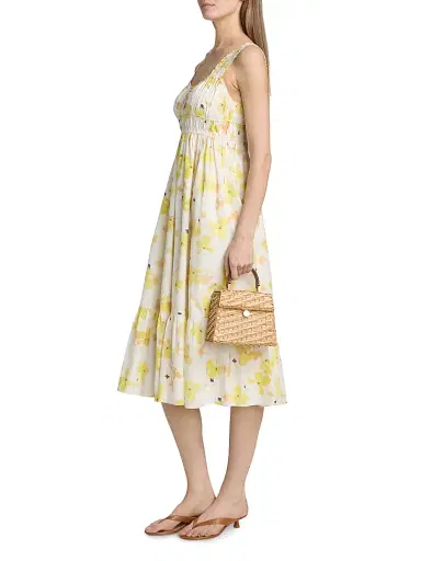 RAILS Women's Rafaella Floral Cotton Midi-Dress - Tossed Daffodils - Size XL | Thumbnail 4