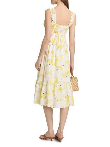 RAILS Women's Rafaella Floral Cotton Midi-Dress - Tossed Daffodils - Size XL | Thumbnail 5
