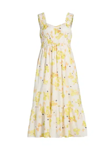 RAILS Women's Rafaella Floral Cotton Midi-Dress - Tossed Daffodils - Size XL | Thumbnail 1
