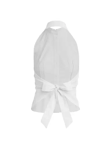 Favorite Daughter Women's The Behind The Bow Cotton Back-Tie Top | Thumbnail 3