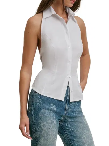 Favorite Daughter Women's The Behind The Bow Cotton Back-Tie Top | Thumbnail 5