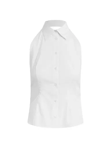 Favorite Daughter Women's The Behind The Bow Cotton Back-Tie Top | Thumbnail 1