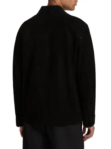Vince Men's Suede Shirt Jacket - Black | Thumbnail 5 Vince Men's Suede Shirt Jacket - Black | Thumbnail 5