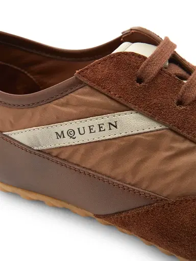 Alexander McQueen Men's Boxe Suede & Nylon Low-Top Sneakers - Brown - Size 13 | Thumbnail 5