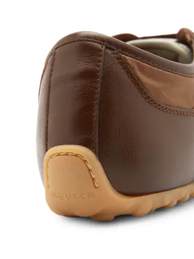 Alexander McQueen Men's Boxe Suede & Nylon Low-Top Sneakers - Brown - Size 13 | Thumbnail 6