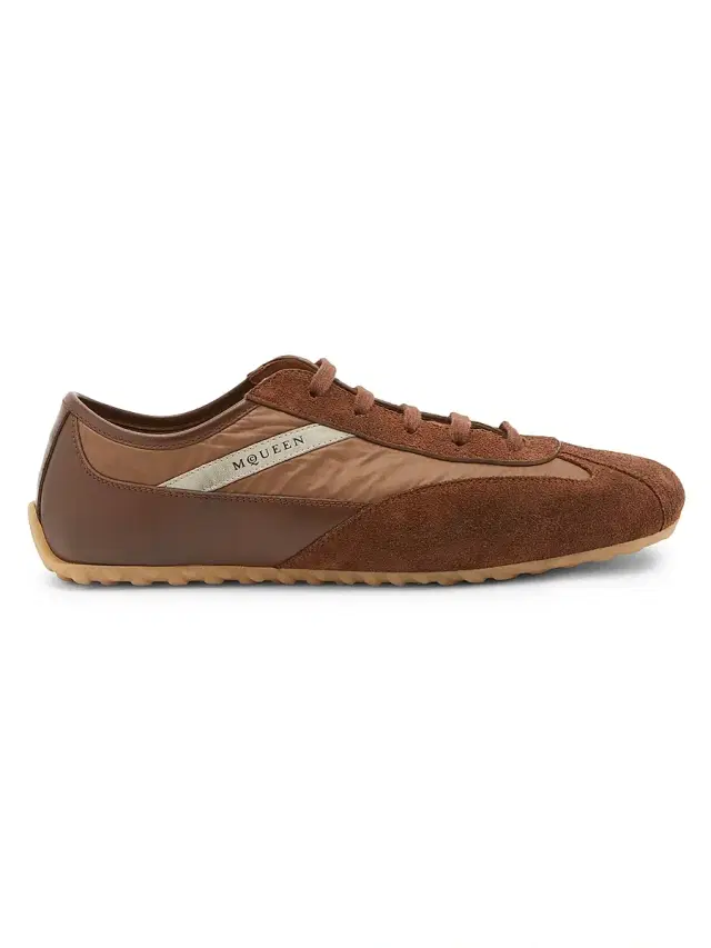 McQueen Men's Boxe Suede & Nylon Low-Top Sneakers - Brown