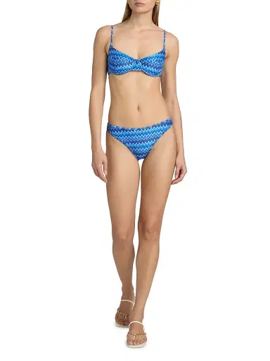 Ramy Brook Women's Isla Wave Bikini Bottom - Ocean Wave - Size XL | Thumbnail 2