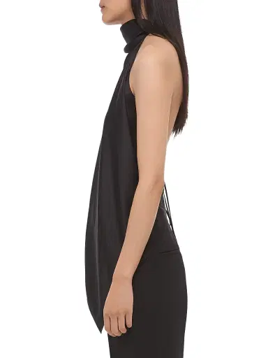Helmut Lang Women's Silk Charmeuse Tie Scarf Top - Black - Size Large | Thumbnail 5 Helmut Lang Women's Silk Charmeuse Tie Scarf Top - Black - Size Large | Thumbnail 5