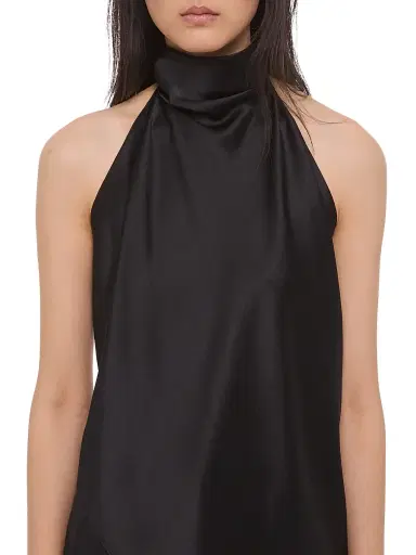 Helmut Lang Women's Silk Charmeuse Tie Scarf Top - Black - Size Large | Thumbnail 7 Helmut Lang Women's Silk Charmeuse Tie Scarf Top - Black - Size Large | Thumbnail 7