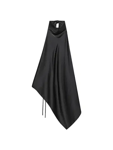 Helmut Lang Women's Silk Charmeuse Tie Scarf Top - Black - Size Large | Thumbnail 1 Helmut Lang Women's Silk Charmeuse Tie Scarf Top - Black - Size Large | Thumbnail 1