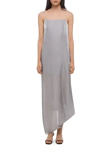 Helmut Lang Women's Fluid Asymmetric Maxi Slipdress - Cloud - Size 8 | Thumbnail 2