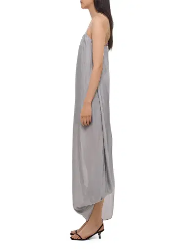 Helmut Lang Women's Fluid Asymmetric Maxi Slipdress - Cloud - Size 8 | Thumbnail 3
